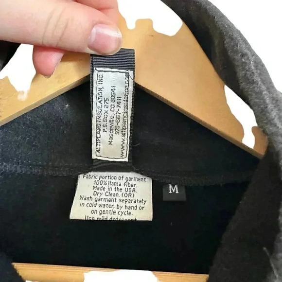 Vintage Altiplano Men's Half Zip Jacket Llama Fiber Outdoor Coat Size Medium - Picture 5 of 6